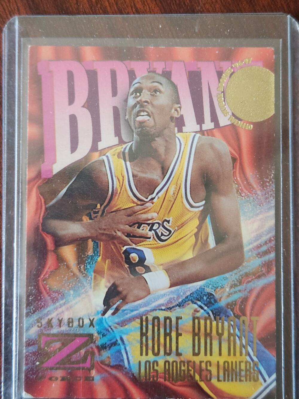 Kobe Bryant 1996-97 SkyBox Z-Force Rookie Insert Card #142 Lakers